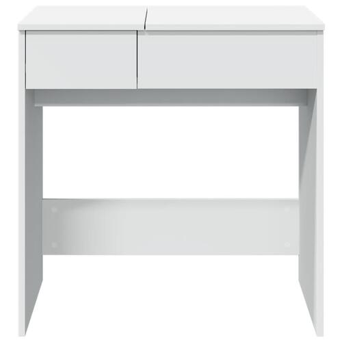 Makeupbord med spejl 73x46,5x120 cm hvid