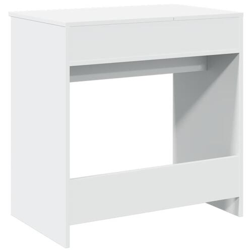 Makeupbord med spejl 73x46,5x120 cm hvid