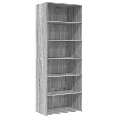 Reol 70x41x185 cm konstrueret træ grå sonoma-eg