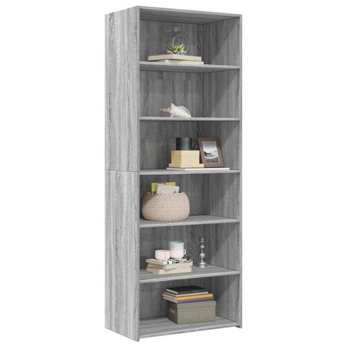 Reol 70x41x185 cm konstrueret træ grå sonoma-eg