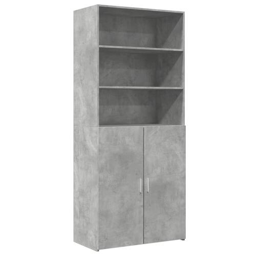 Skab 80x42,5x185 cm konstrueret træ betongrå