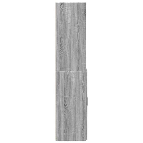Skab 80x42,5x185 cm konstrueret træ grå sonoma-eg