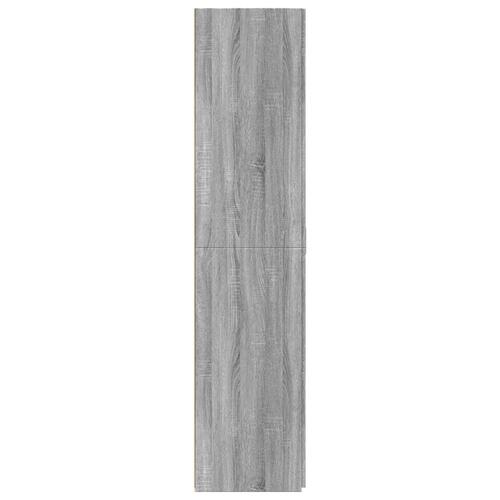 Skab 80x42,5x185 cm konstrueret træ grå sonoma-eg