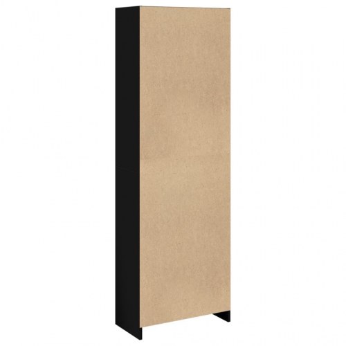 Bogreol 57x28,5x174 cm konstrueret træ sort