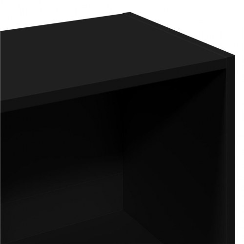 Bogreol 57x28,5x174 cm konstrueret træ sort