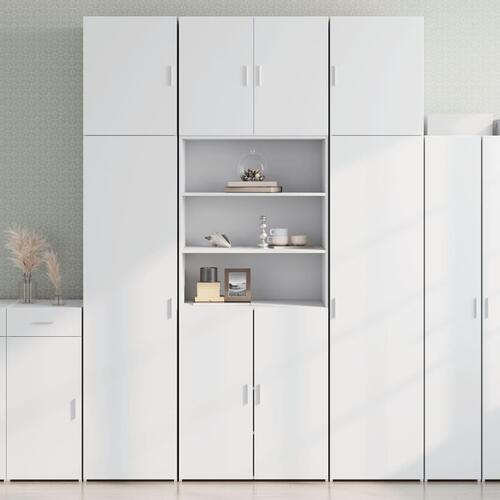 Skab 80x42,5x249 cm konstrueret træ hvid