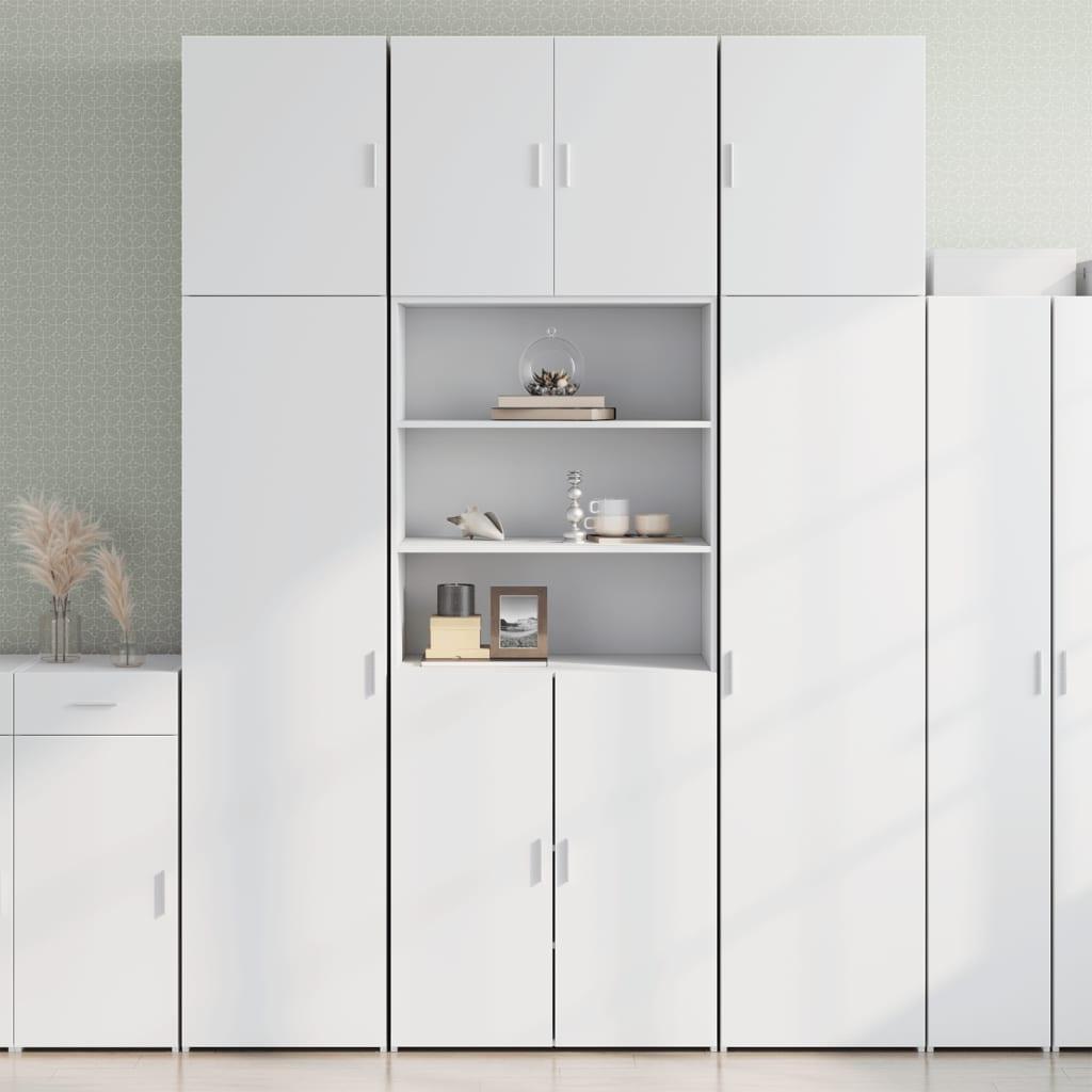 Skab 80x42,5x249 cm konstrueret træ hvid