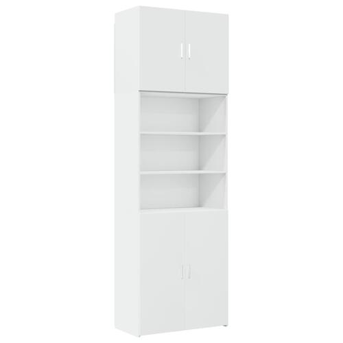 Skab 80x42,5x249 cm konstrueret træ hvid