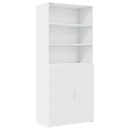 Skab 80x42,5x249 cm konstrueret træ hvid