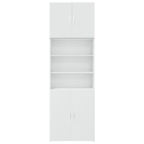 Skab 80x42,5x249 cm konstrueret træ hvid