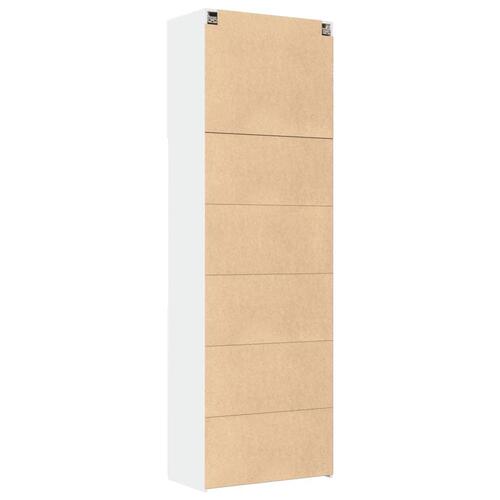 Skab 80x42,5x249 cm konstrueret træ hvid