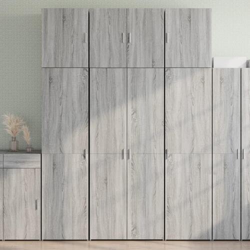 Skab 80x42,5x249 cm konstrueret træ grå sonoma-eg