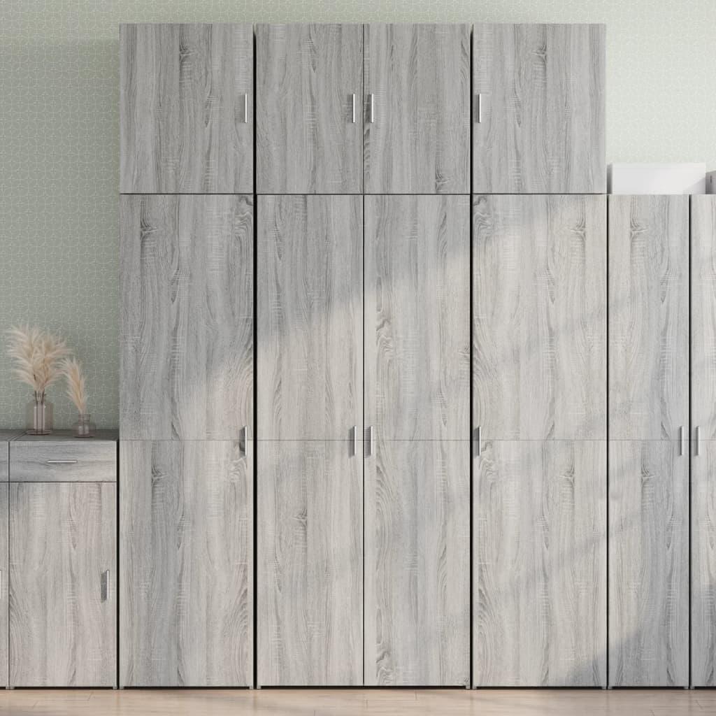 Skab 80x42,5x249 cm konstrueret træ grå sonoma-eg