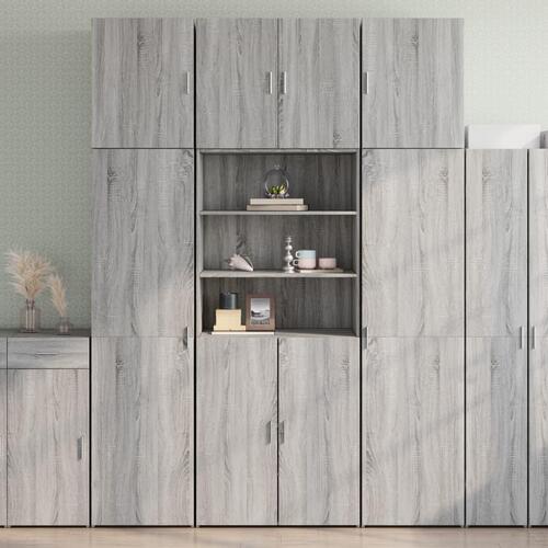Skab 80x42,5x249 cm konstrueret træ grå sonoma-eg