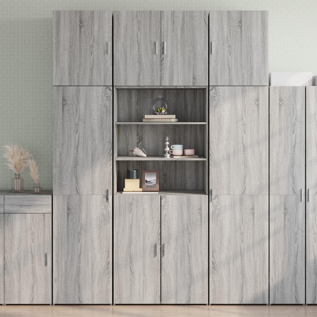 Skab 80x42,5x249 cm konstrueret træ grå sonoma-eg