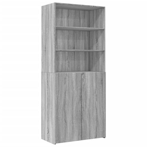 Skab 80x42,5x249 cm konstrueret træ grå sonoma-eg