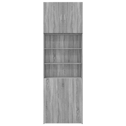 Skab 80x42,5x249 cm konstrueret træ grå sonoma-eg