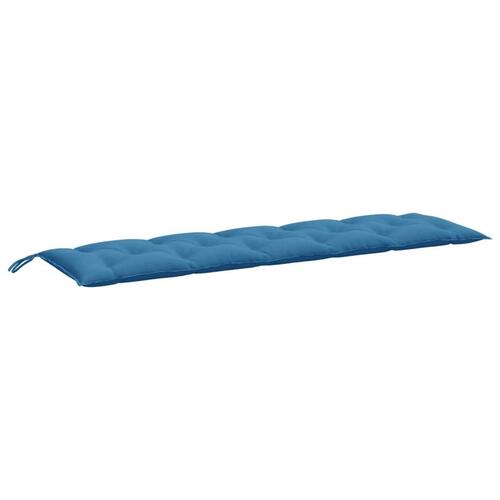 Hynder til havebænk 2 stk. 180x50x7 cm stof meleret blå