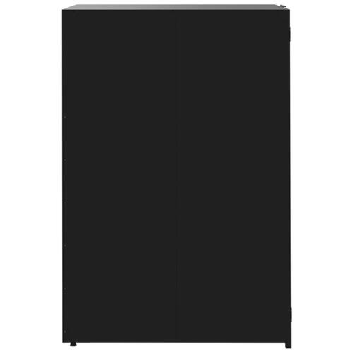 Skraldespandsskjuler 207x79x117 cm 3 rum stål sort