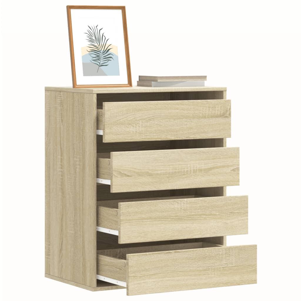 Kommode til hjørne 60x41x76 cm konstrueret træ sonoma-eg