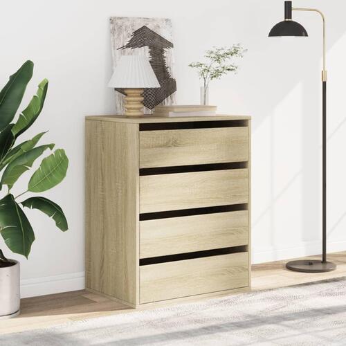 Kommode til hjørne 60x41x76 cm konstrueret træ sonoma-eg
