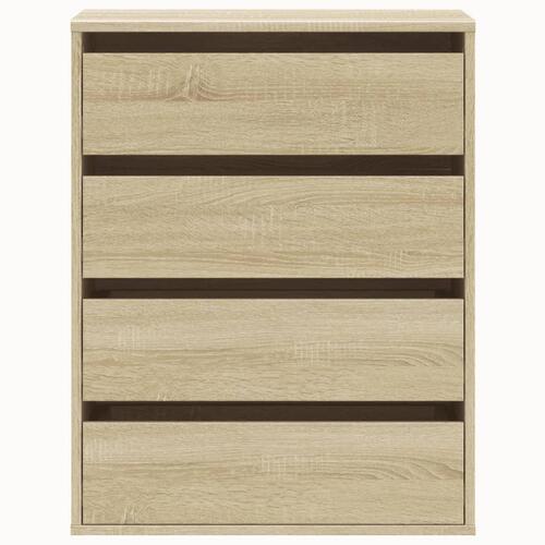Kommode til hjørne 60x41x76 cm konstrueret træ sonoma-eg