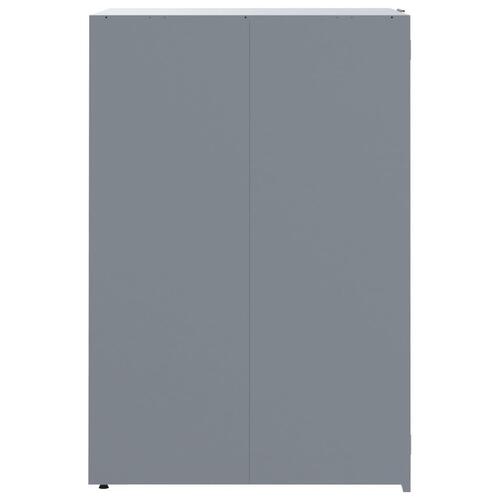 Skraldespandsskjuler 345x79x117 cm 5 rum stål grå