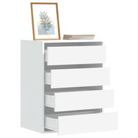 Kommode til hjørne 60x41x76 cm konstrueret træ hvid