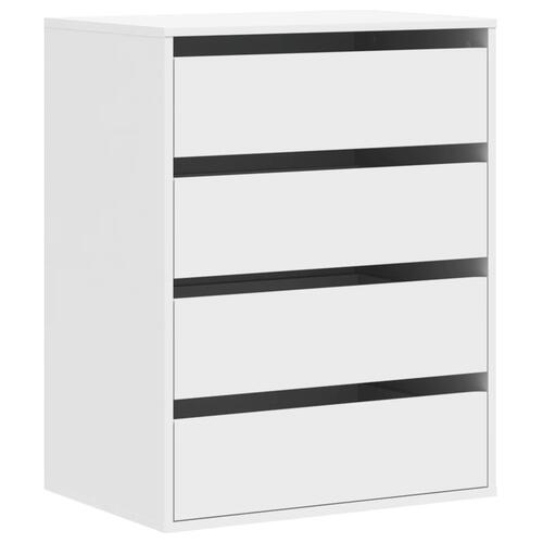 Kommode til hjørne 60x41x76 cm konstrueret træ hvid