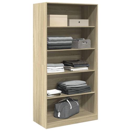 Klædeskab 100x50x200 cm konstrueret træ sonoma-eg