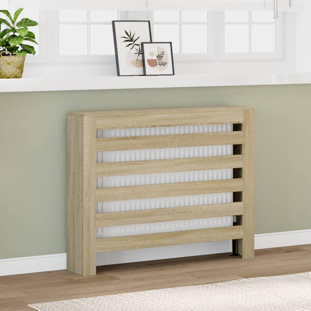 Radiatorskjuler 104x20x82 cm konstrueret træ sonoma-eg billede