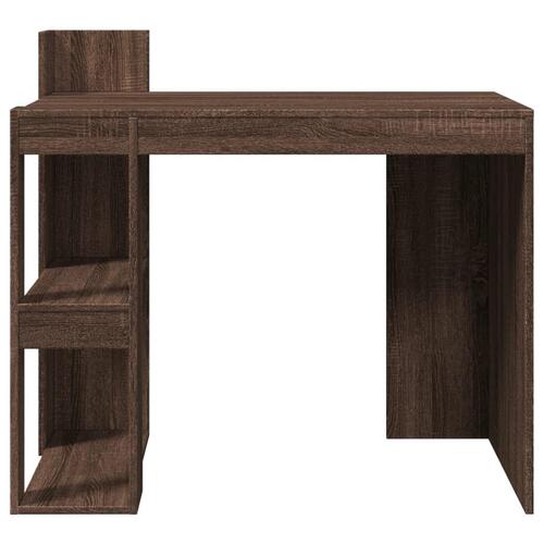 Skrivebord 103,5x56,5x94 cm konstrueret træ brun egetræsfarve