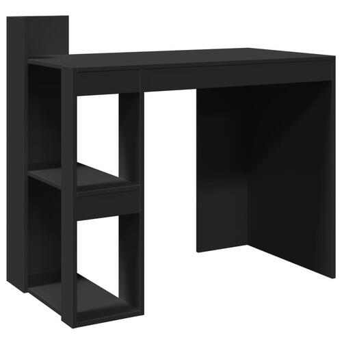 Skrivebord 103,5x56,5x94 cm konstrueret træ sort