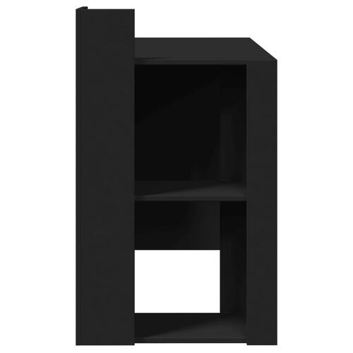 Skrivebord 103,5x56,5x94 cm konstrueret træ sort