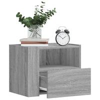Væghængte sengeborde 2 stk. 45x30x35 cm grå sonoma-eg