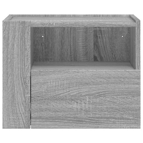 Væghængte sengeborde 2 stk. 45x30x35 cm grå sonoma-eg