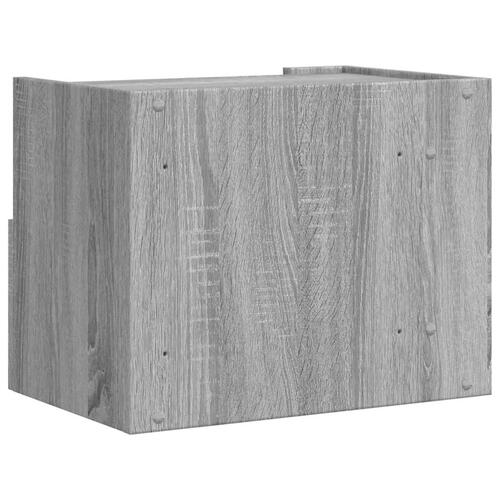 Væghængte sengeborde 2 stk. 45x30x35 cm grå sonoma-eg