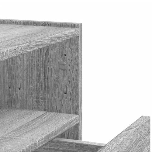 Væghængte sengeborde 2 stk. 45x30x35 cm grå sonoma-eg