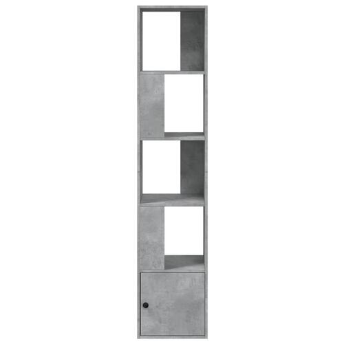 Bogreol 40x36x189 cm konstrueret træ betongrå