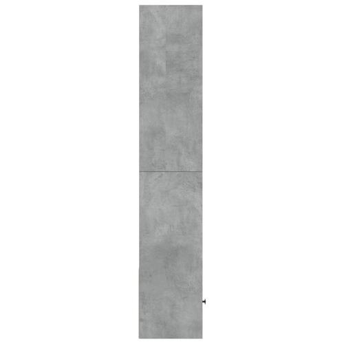 Bogreol 40x36x189 cm konstrueret træ betongrå