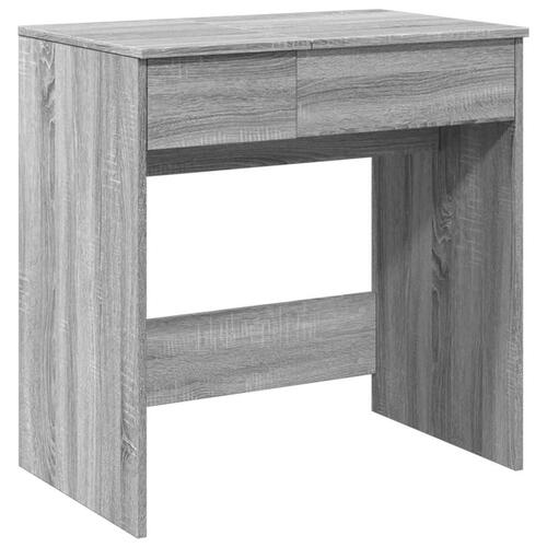 Makeupbord med spejl 73x46,5x120 cm grå sonoma-eg