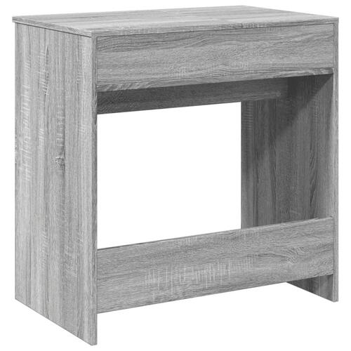 Makeupbord med spejl 73x46,5x120 cm grå sonoma-eg