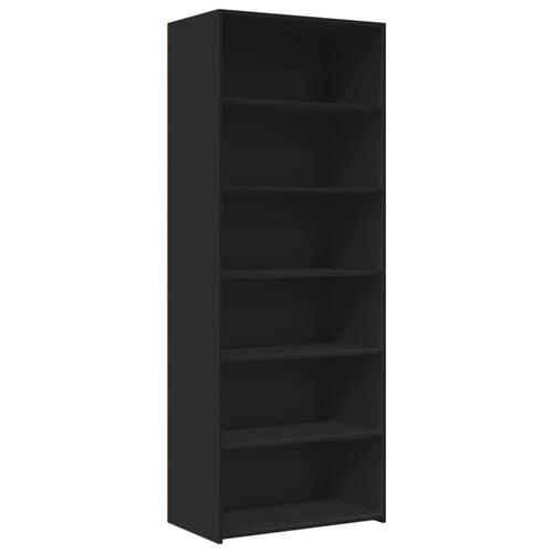 Reol 70x41x185 cm konstrueret træ sort