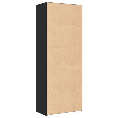 Reol 70x41x185 cm konstrueret træ sort