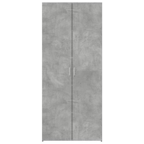 Skab 80x42,5x185 cm konstrueret træ betongrå