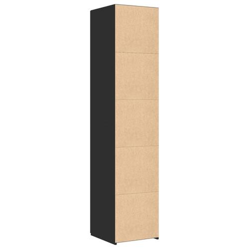 Højskab 40x42,5x185 cm konstrueret træ sort