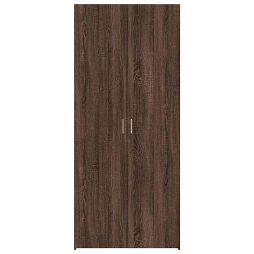 Skab 80x42,5x185 cm konstrueret træ brun egetræsfarve