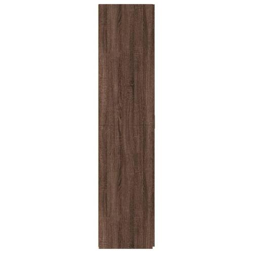 Skab 80x42,5x185 cm konstrueret træ brun egetræsfarve