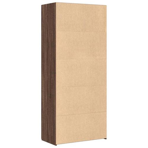 Skab 80x42,5x185 cm konstrueret træ brun egetræsfarve