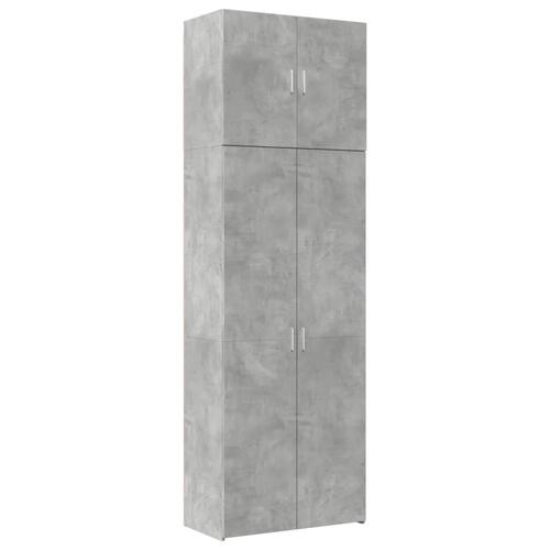 Skab 80x42,5x249 cm konstrueret træ betongrå